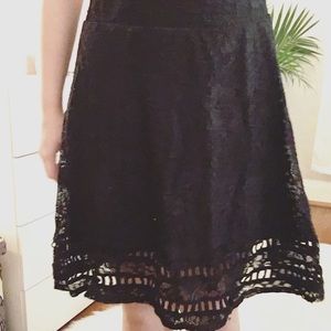 Black lace skirt